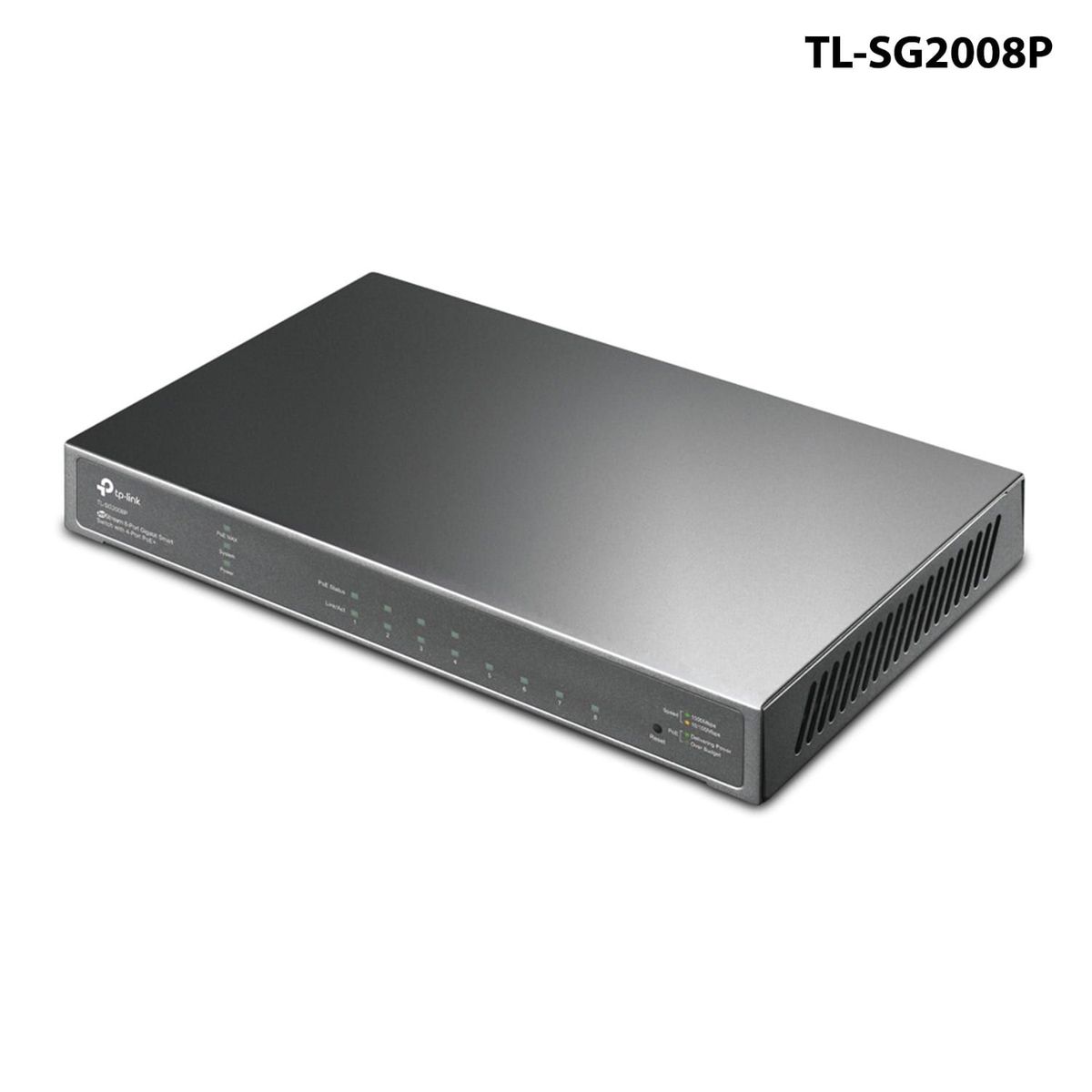 TP LINK - TP-LINK SWITCH DE 8 PUERTOS CON 4 PUERTOS PoE+, 62W (TL-SG2008P)