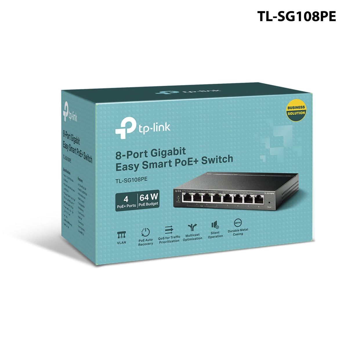 TP LINK - TP-LINK SWITCH GIGABIT DE 8 PUERTOS CON 4 PUERTOS PoE, 55W TL-SG108PE