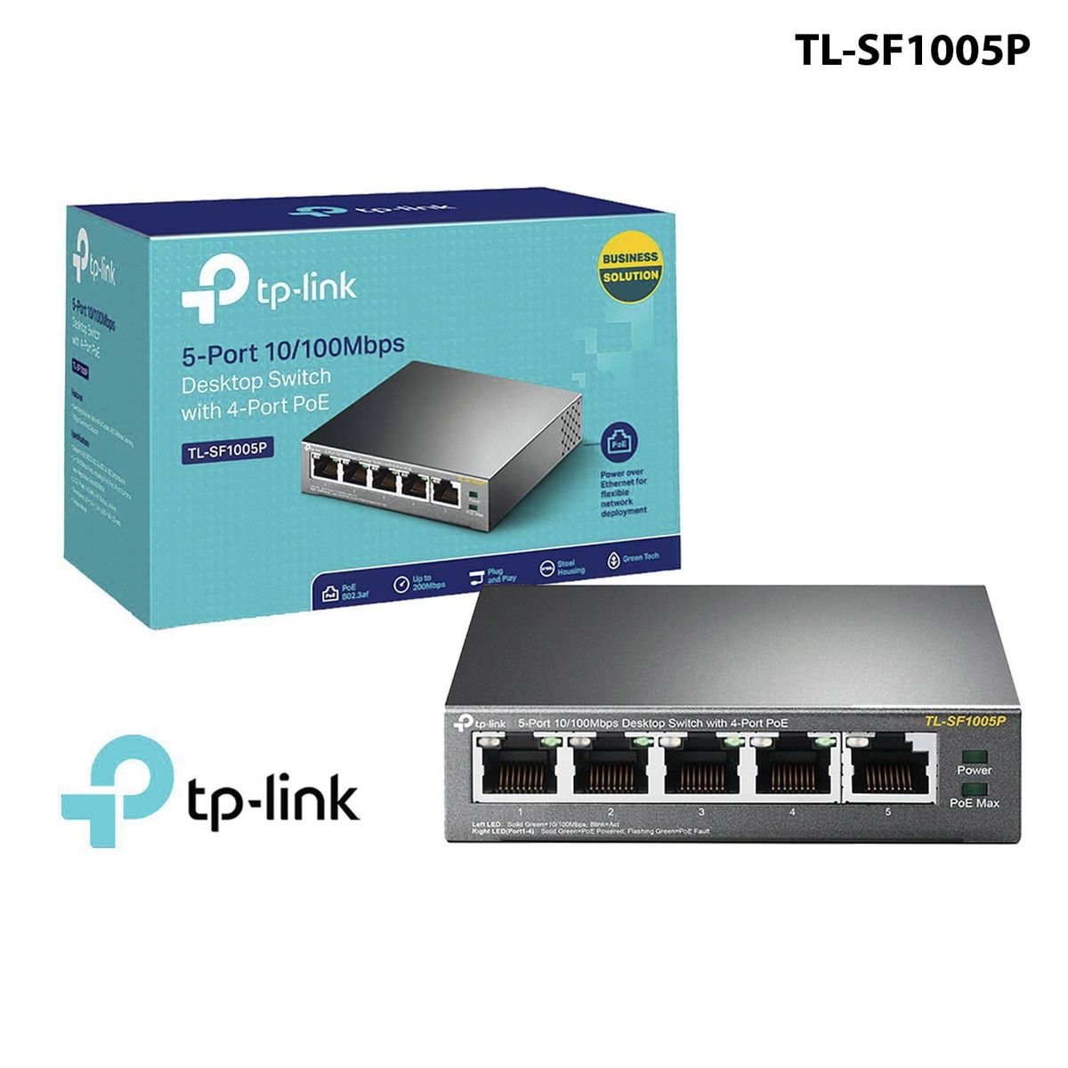 TP LINK - TP-LINK SWITCH 5P FAST ETHERNET POE 58W TL-SF1005P