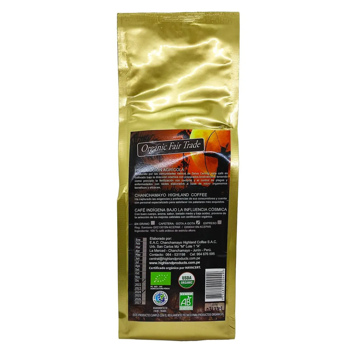 GENERICO - CAFÉ INDÍGENA BAJO LA INFLUENCIA CÓSMICA, GRANO X 250 GR