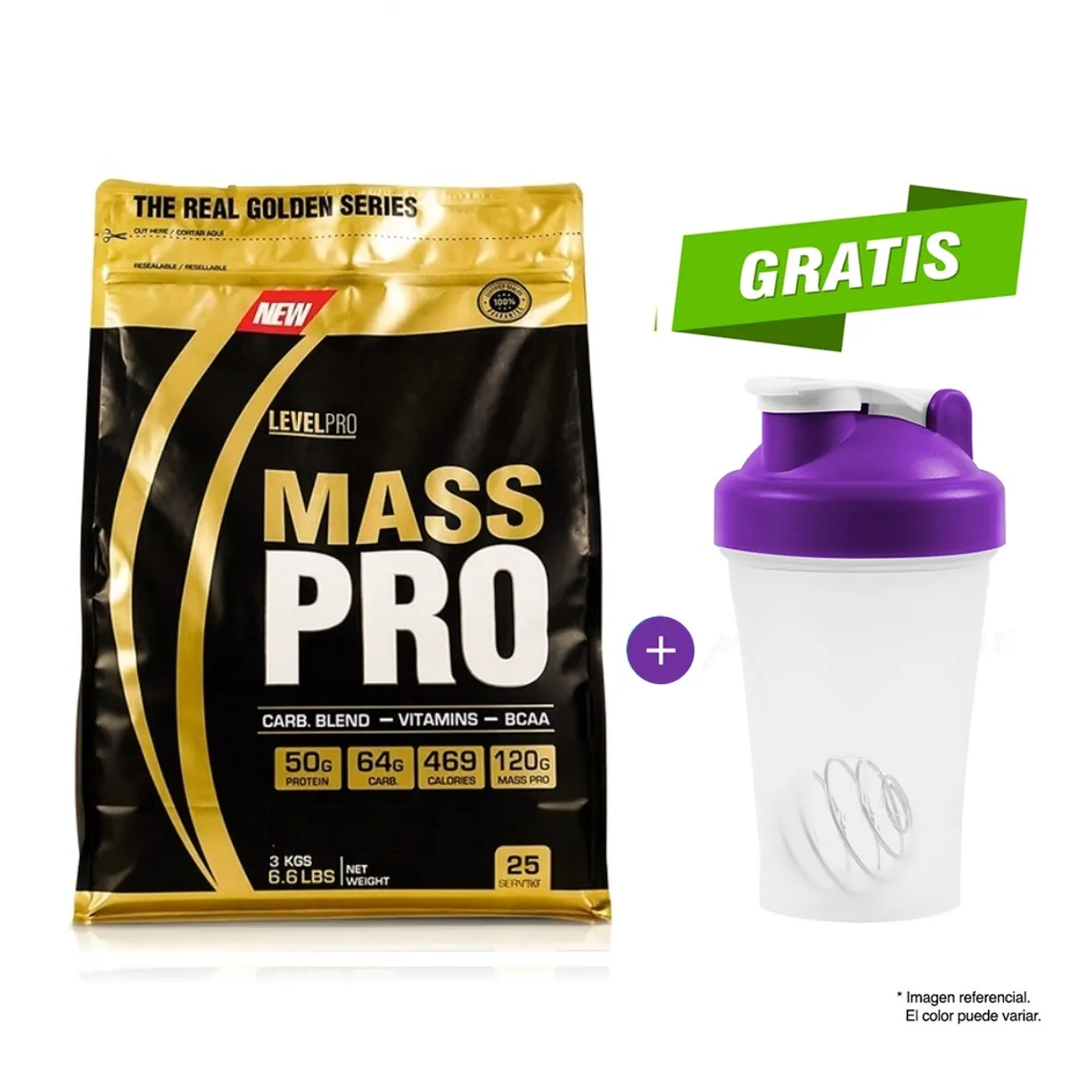 LEVEL PRO - LEVEL PRO MASS PRO 6.6 LIBRAS RICH CHOCOLATE + SHAKER