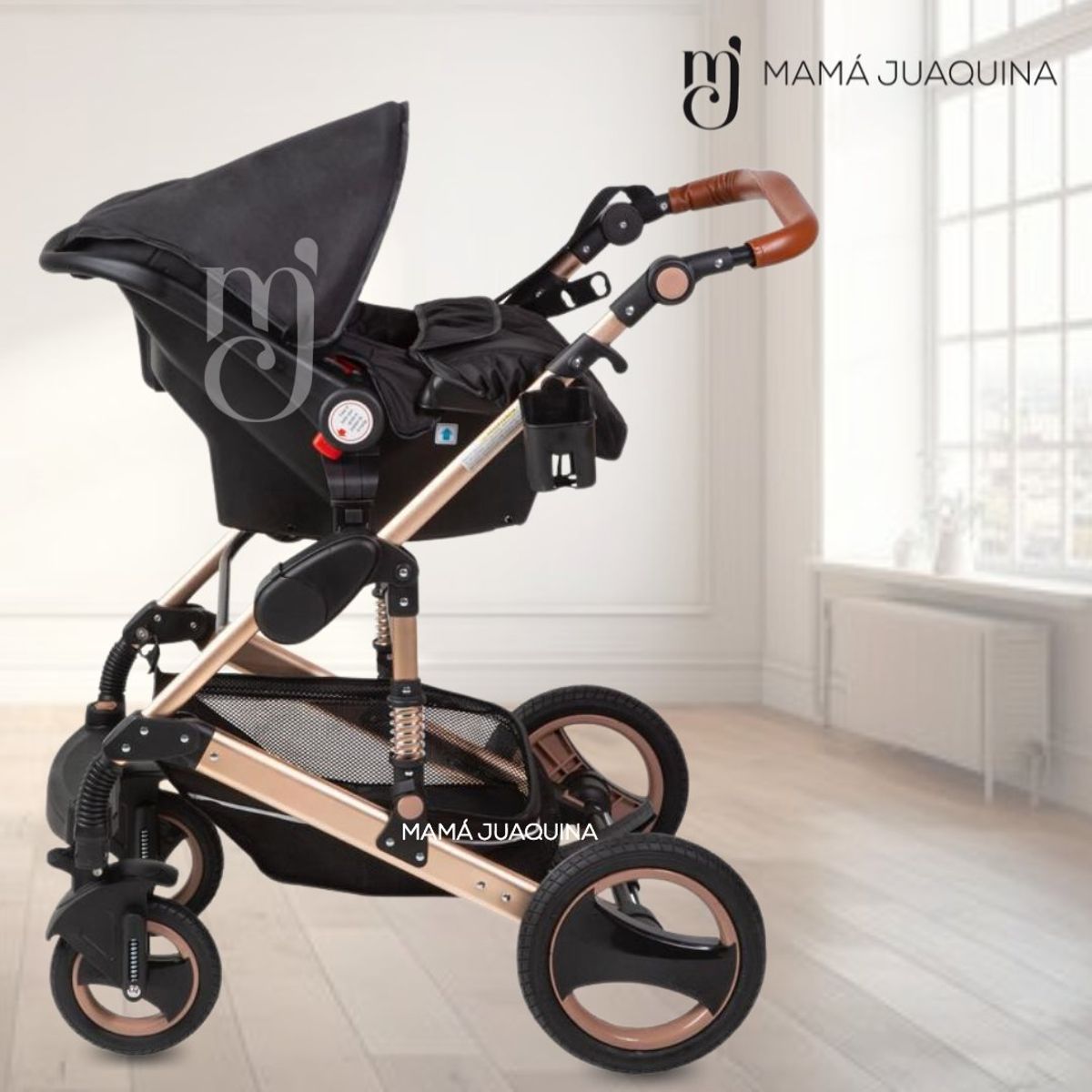 VOYAGE - Coche Cuna Travel System «ZEUS» con Porta bebé Black