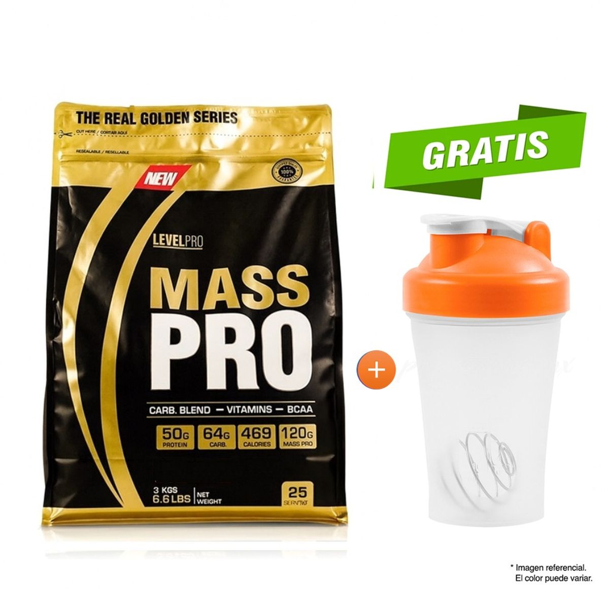 LEVEL PRO - Proteína Suero de Leche Mass Pro 3kg Chocolate