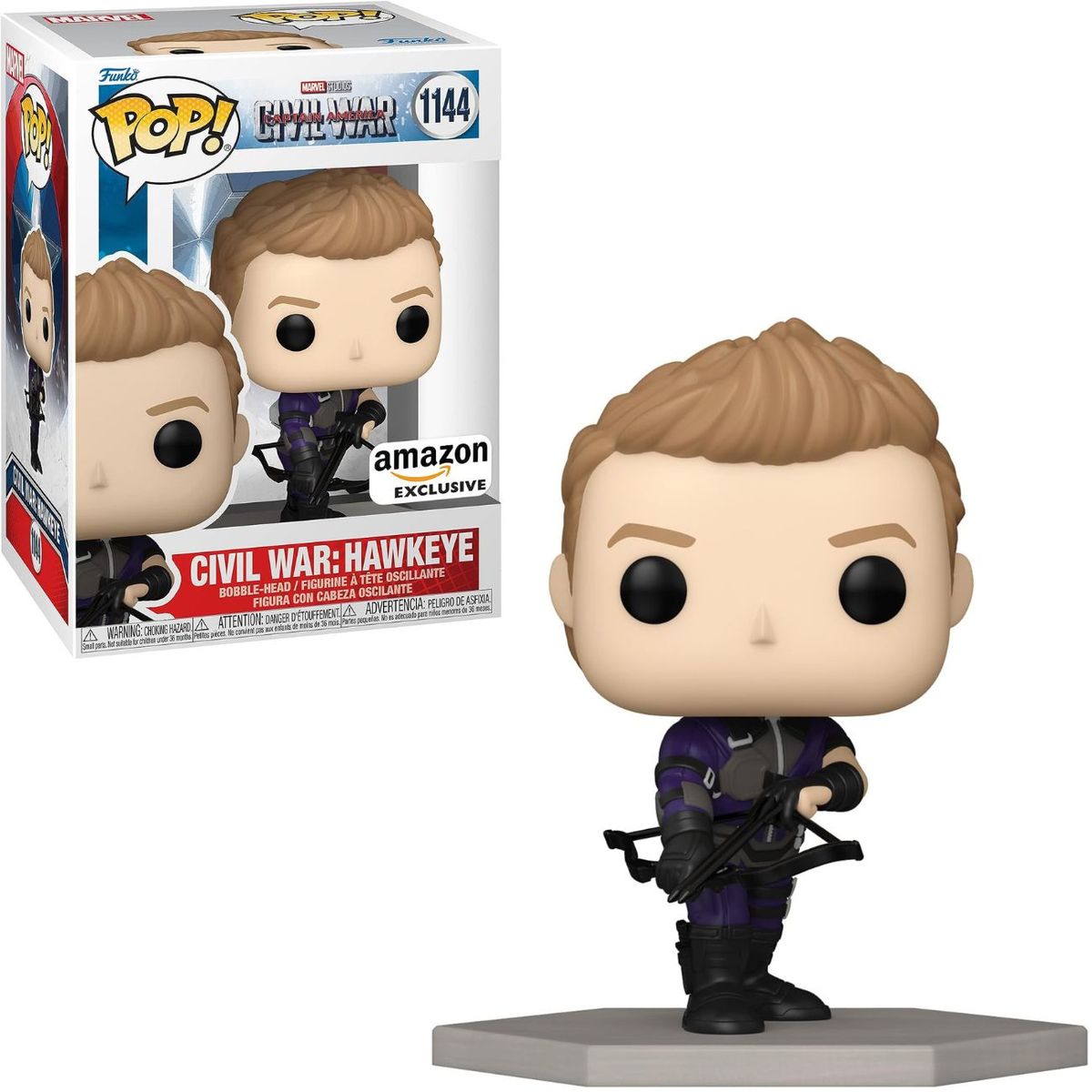 FUNKO - Funko Pop Civil War Hawkeye - Marvel Capitán América Amazon