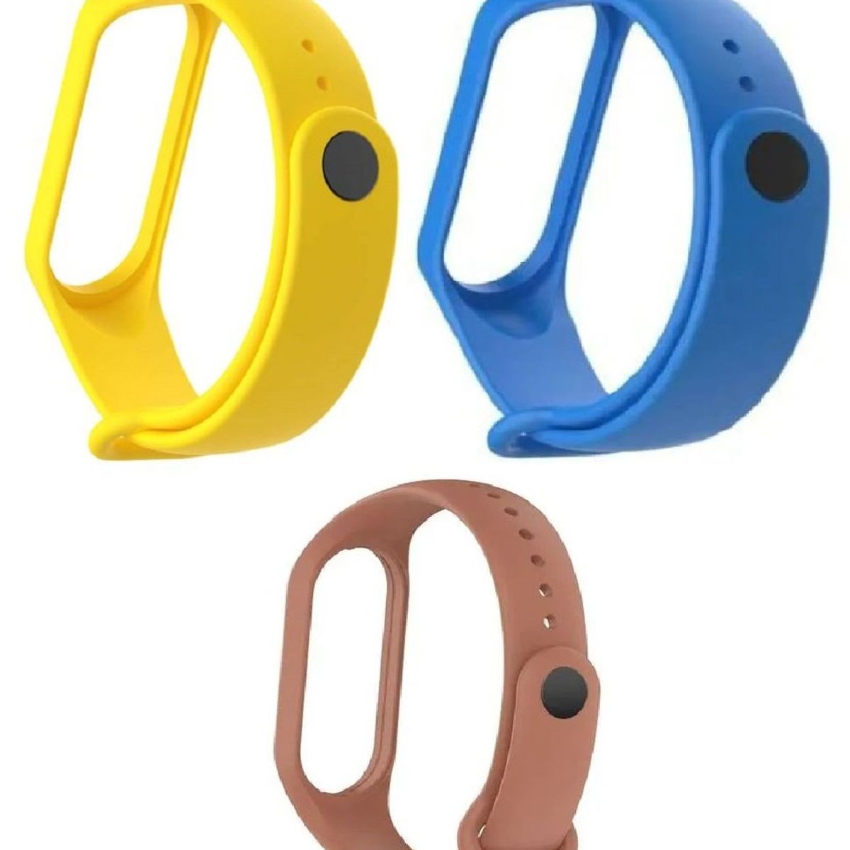 GENERICO - Correa Silicona Xiaomi Mi Band 3, 4, 5 X 3 unidades