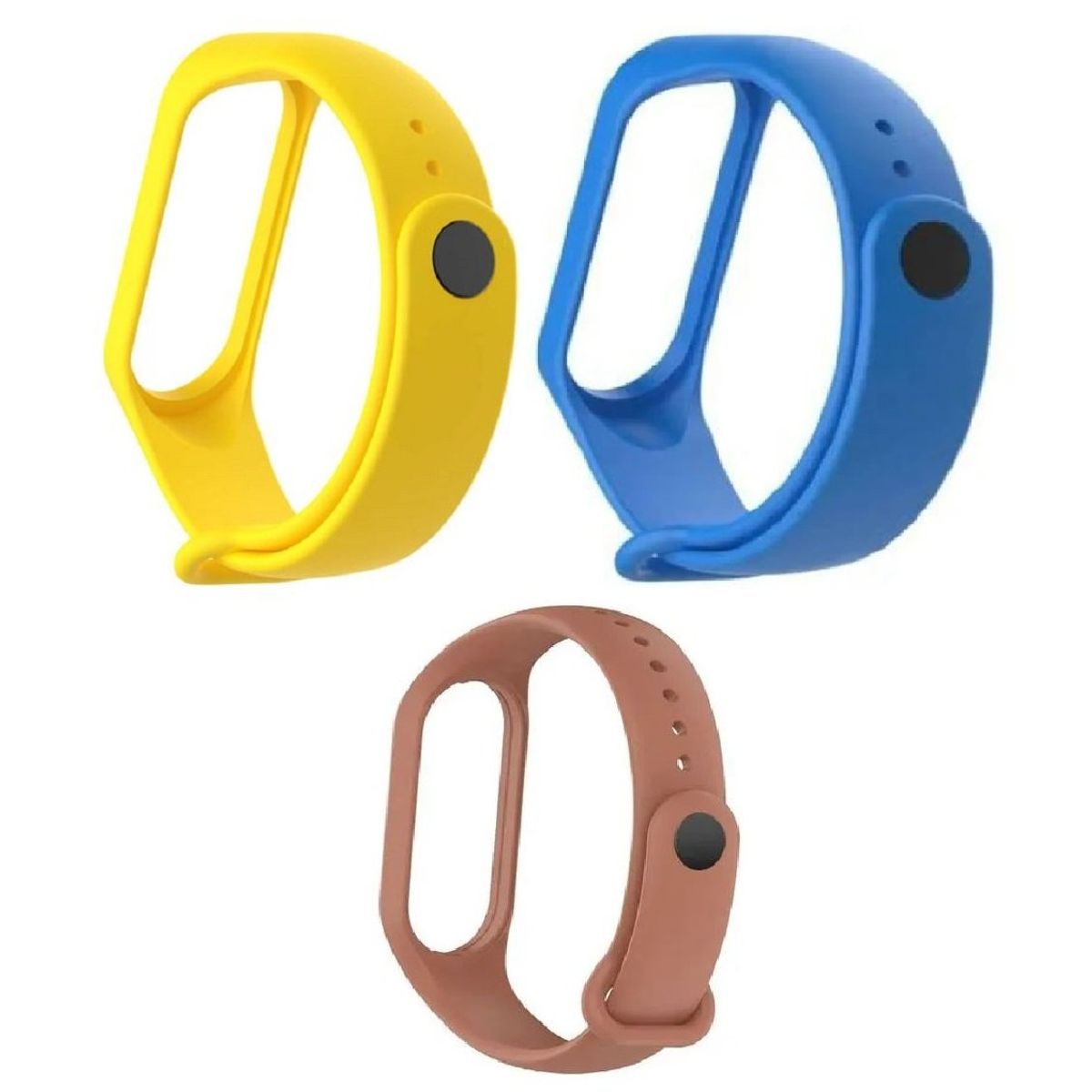 GENERICO - Correa Silicona Xiaomi Mi Band 3, 4, 5 X 3 unidades