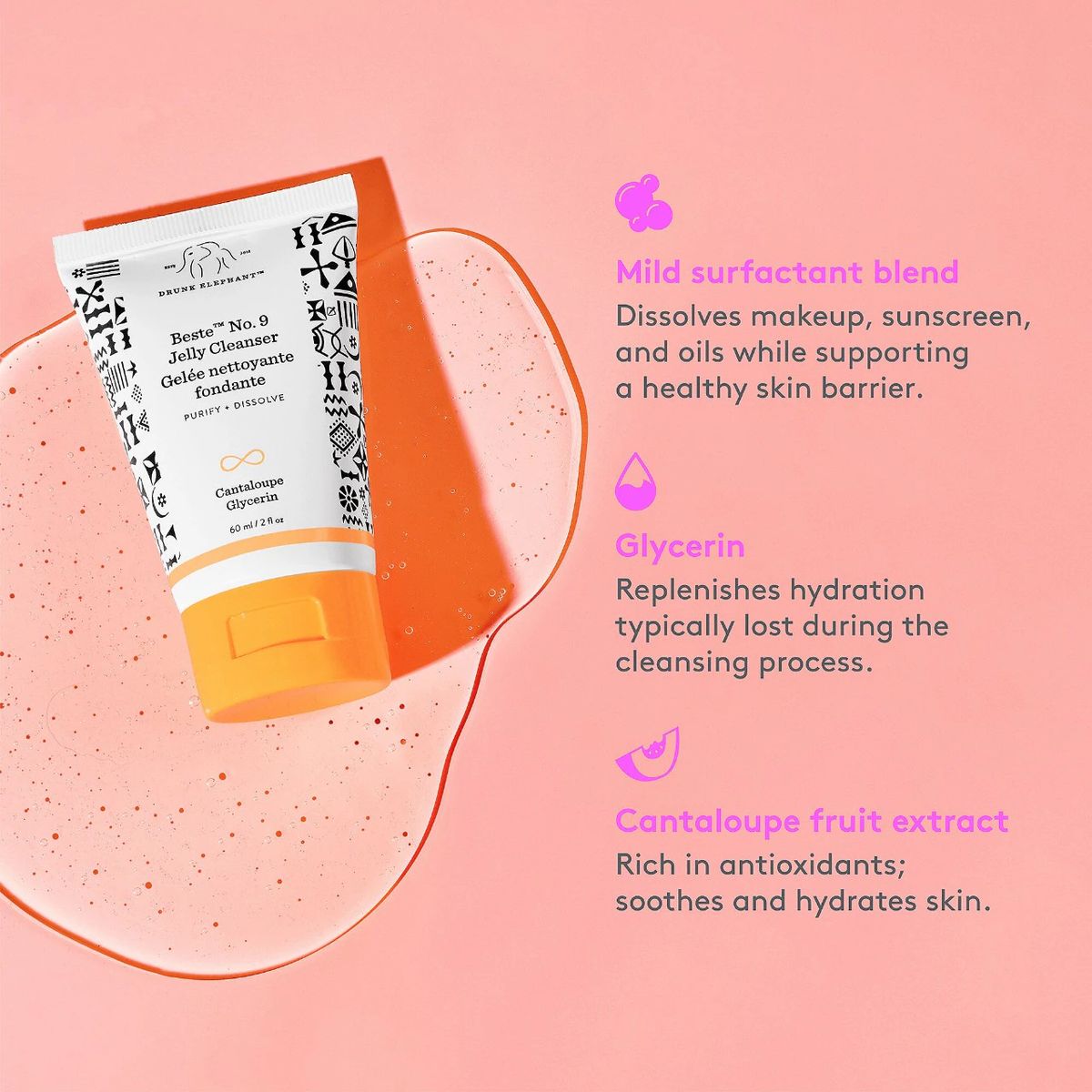 DRUNK ELEPHANT - Jabon Limpiador facial en gelatina Beste Drunk Elephant