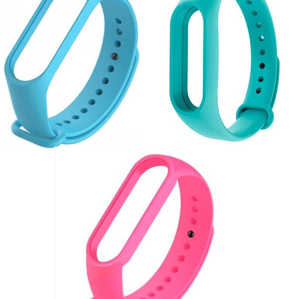 GENERICO - Correa Silicona Xiaomi Mi Band 3, 4, 5 X 3 unidades