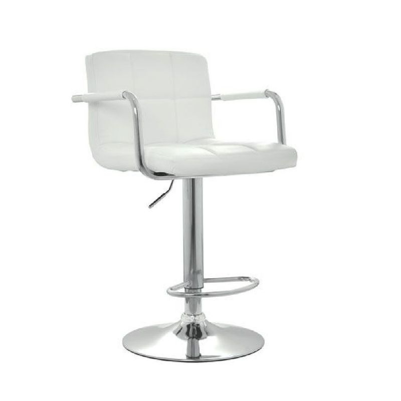 MOBELART - Banco para Bar Nill con brazos giratoria Blanco möbelArt