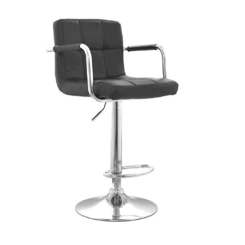 MOBELART - Banco para Bar Nill con brazos giratoria Negro möbelArt