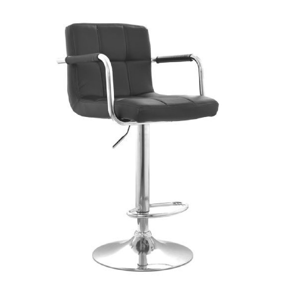 MOBELART - Banco para Bar Nill con brazos giratoria Negro möbelArt