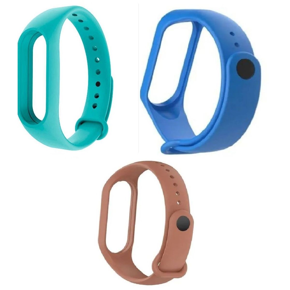 GENERICO - Correa Silicona Xiaomi Mi Band 3, 4, 5 X 3 unidades