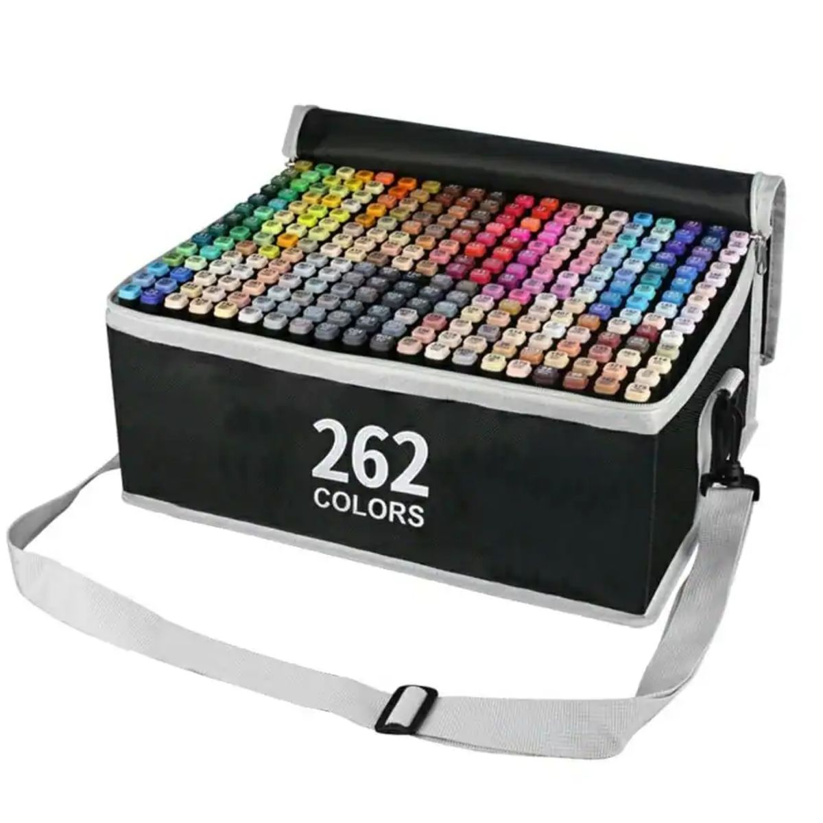 TOUCH - SET DE 262 DE PLUMONES  DOBLE PUNTA  COLORACIÓN VERSÁTIL