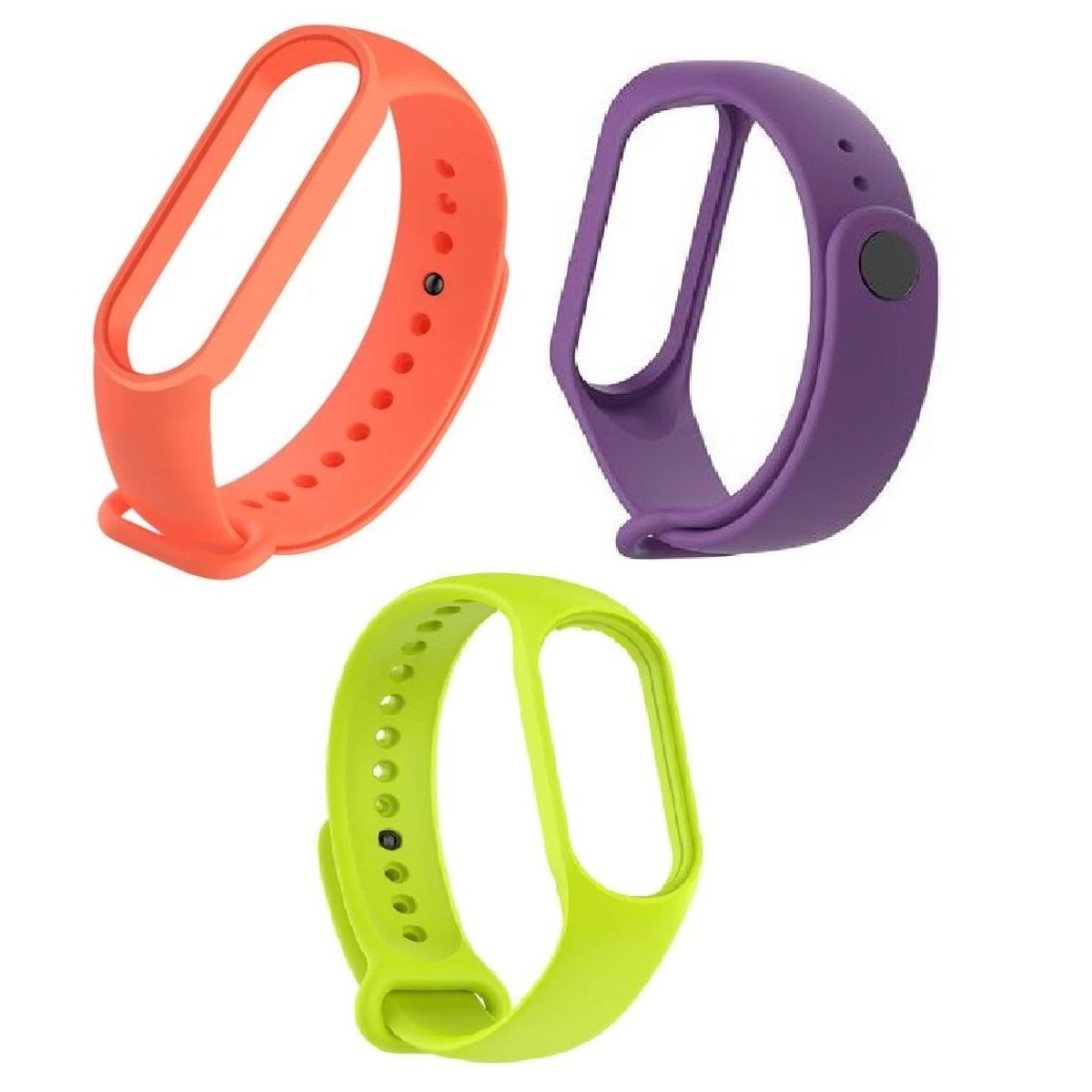 GENERICO - Correa Silicona Xiaomi Mi Band 3, 4, 5 X 3 unidades