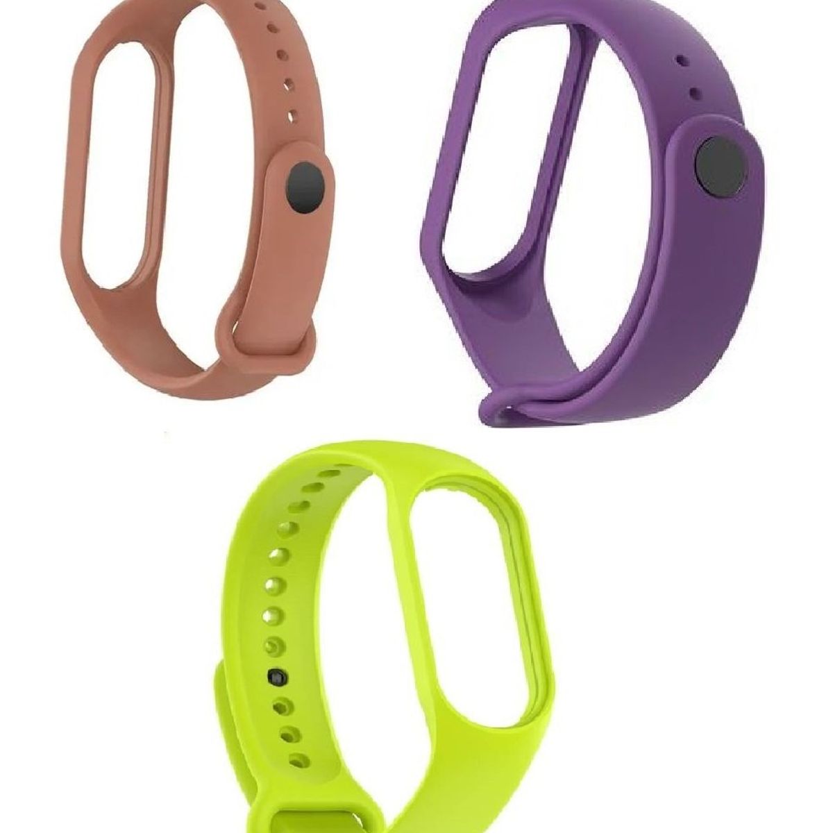 GENERICO - Correa Silicona Xiaomi Mi Band 3, 4, 5 X 3 unidades