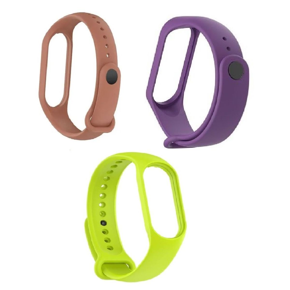 GENERICO - Correa Silicona Xiaomi Mi Band 3, 4, 5 X 3 unidades