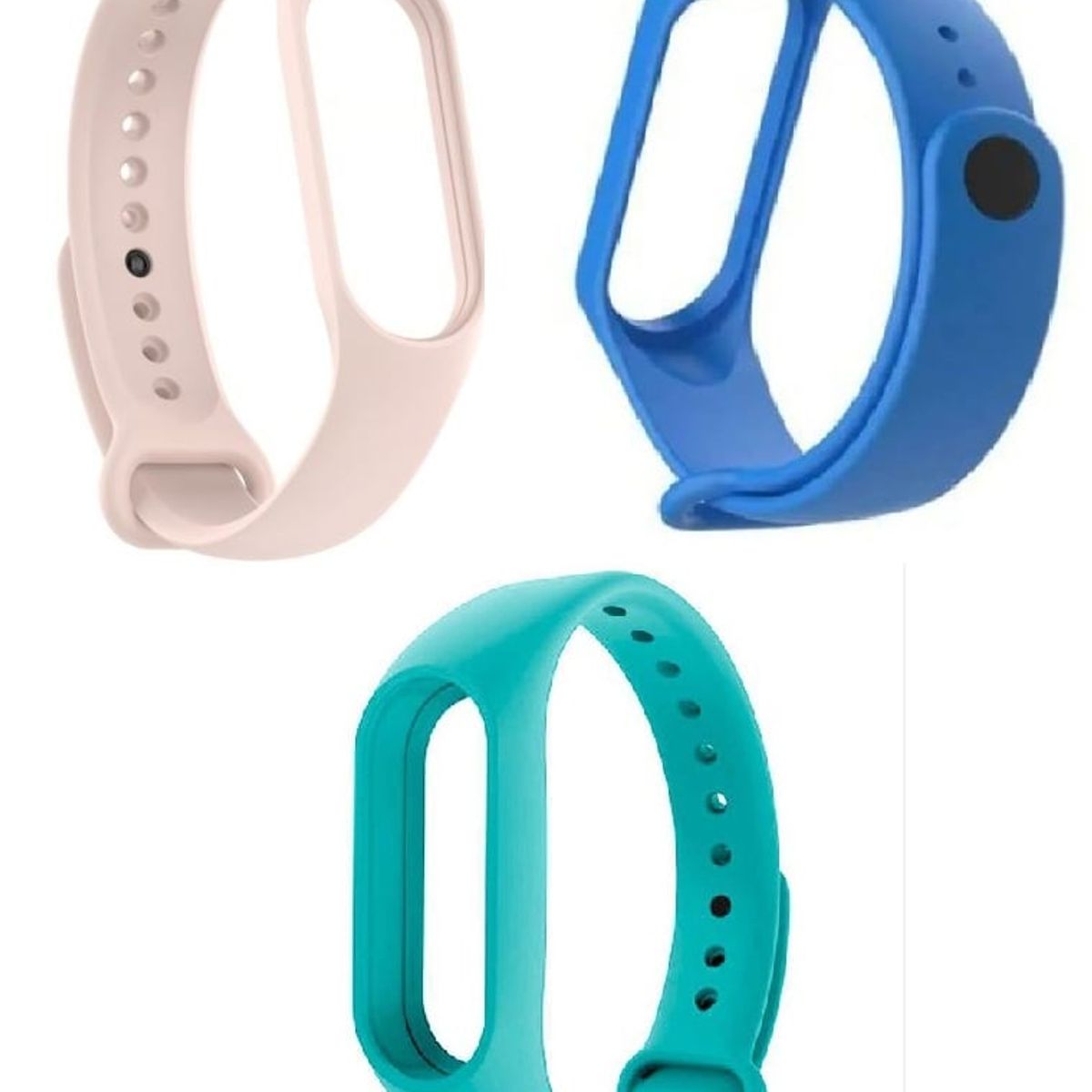 GENERICO - Correa Silicona Xiaomi Mi Band 3, 4, 5 X 3 unidades