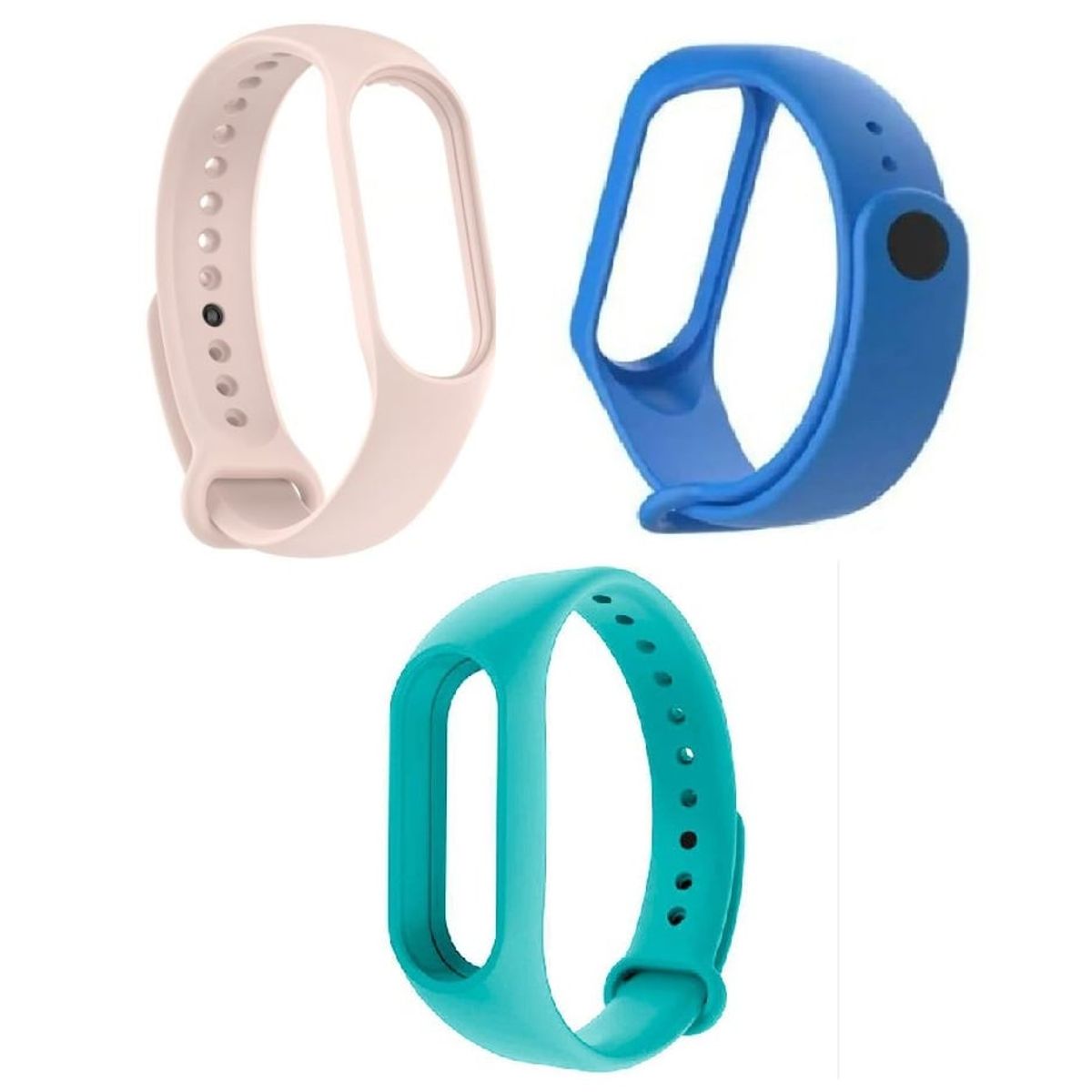 GENERICO - Correa Silicona Xiaomi Mi Band 3, 4, 5 X 3 unidades