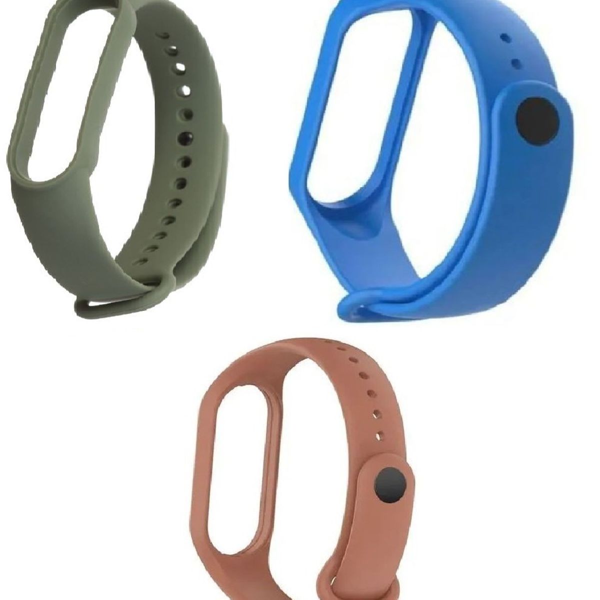 GENERICO - Correa Silicona Xiaomi Mi Band 3, 4, 5 X 3 unidades