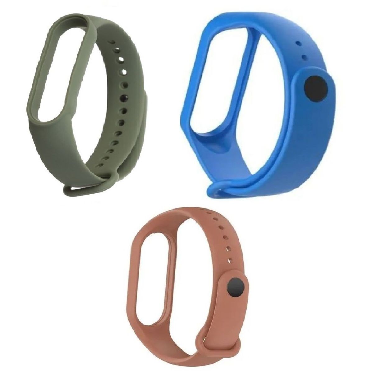 GENERICO - Correa Silicona Xiaomi Mi Band 3, 4, 5 X 3 unidades