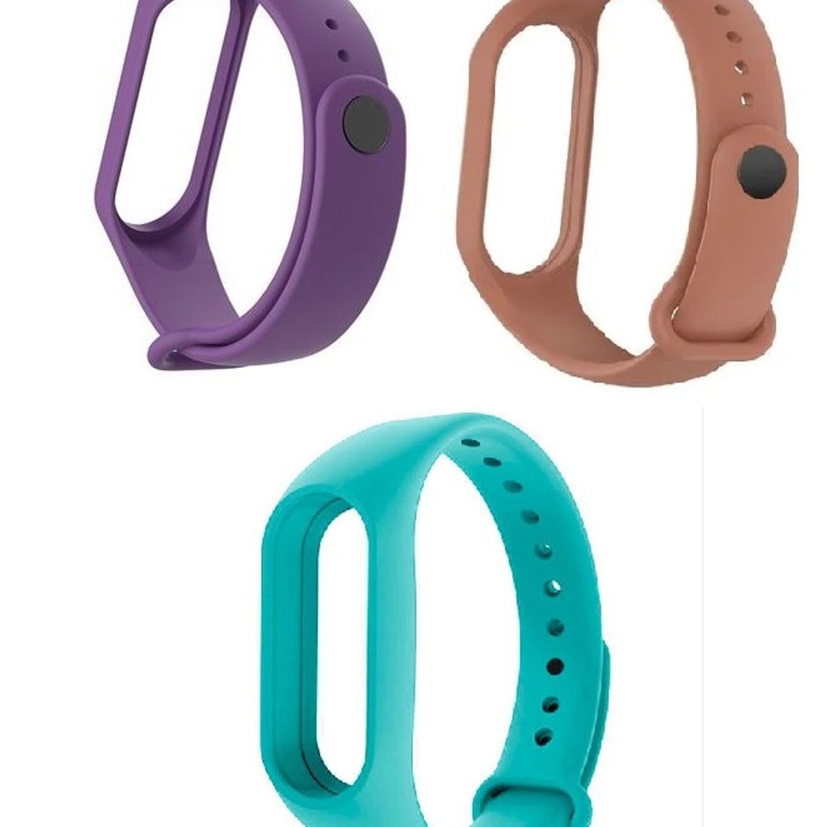 GENERICO - Correa Silicona Xiaomi Mi Band 3, 4, 5 X 3 unidades