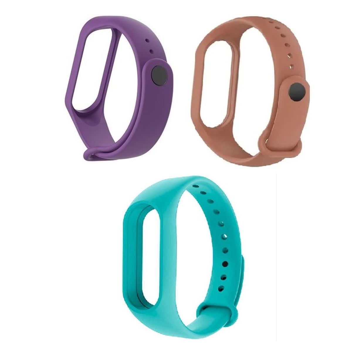 GENERICO - Correa Silicona Xiaomi Mi Band 3, 4, 5 X 3 unidades