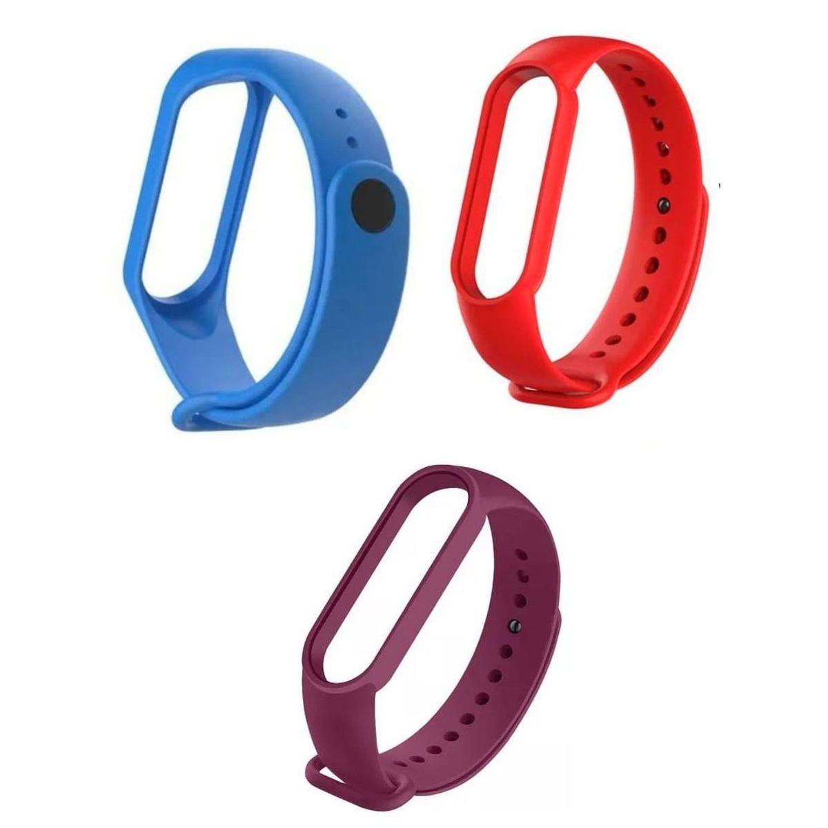 GENERICO - Correa Silicona Xiaomi Mi Band 3, 4, 5 X 3 unidades