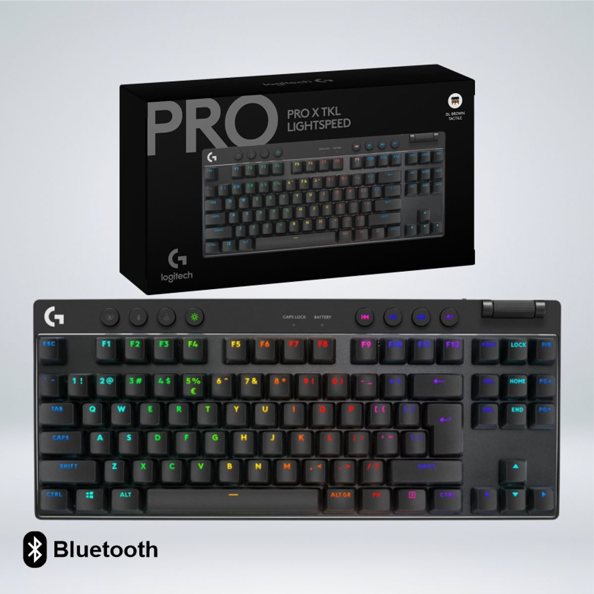 LOGITECH - TECLADO GAMER LOGITECH PRO X TKL RGB BLUETOOTH WIRELESS