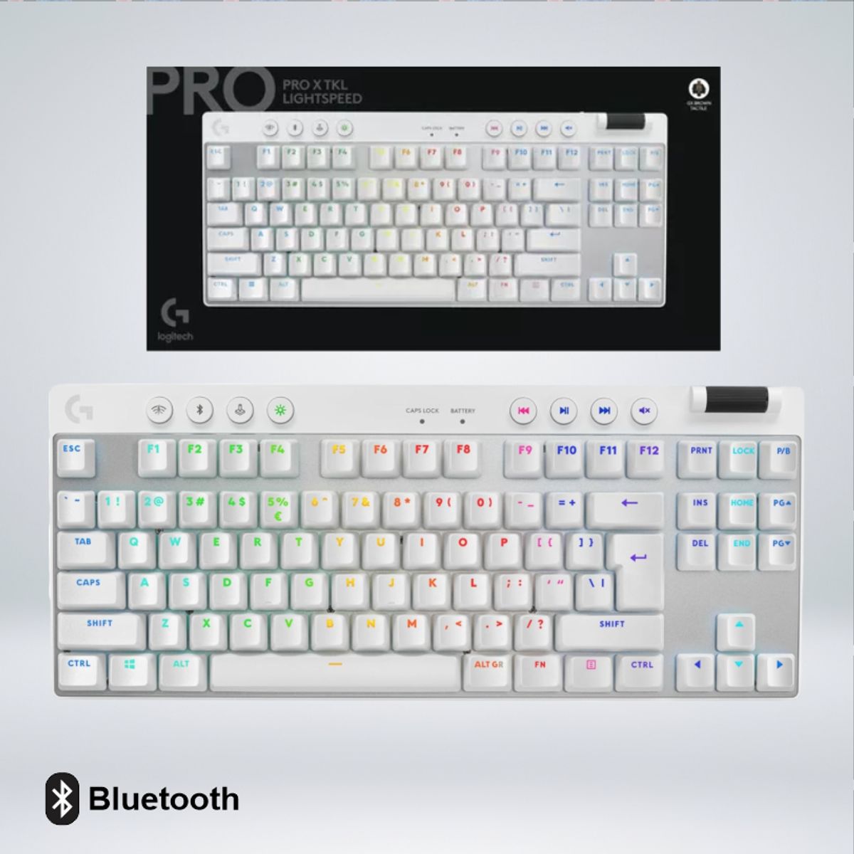 LOGITECH - TECLADO GAMER LOGITECH PRO X TKL RGB BLUETOOTH WIRELESS