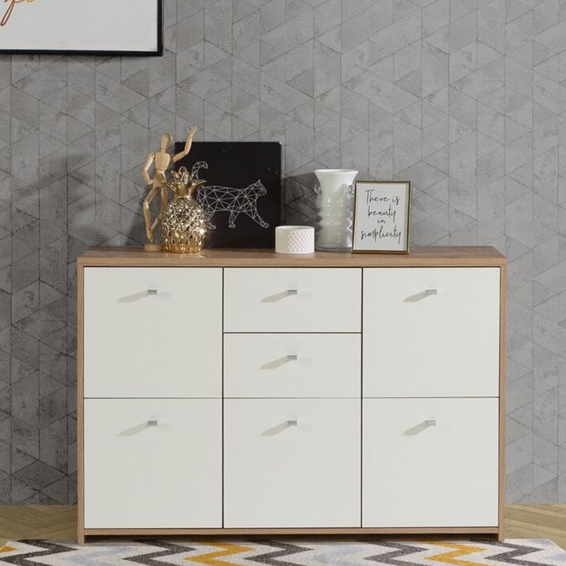 VENTITAS HOME - Aparador Moderno Gregory Duna y Blanco