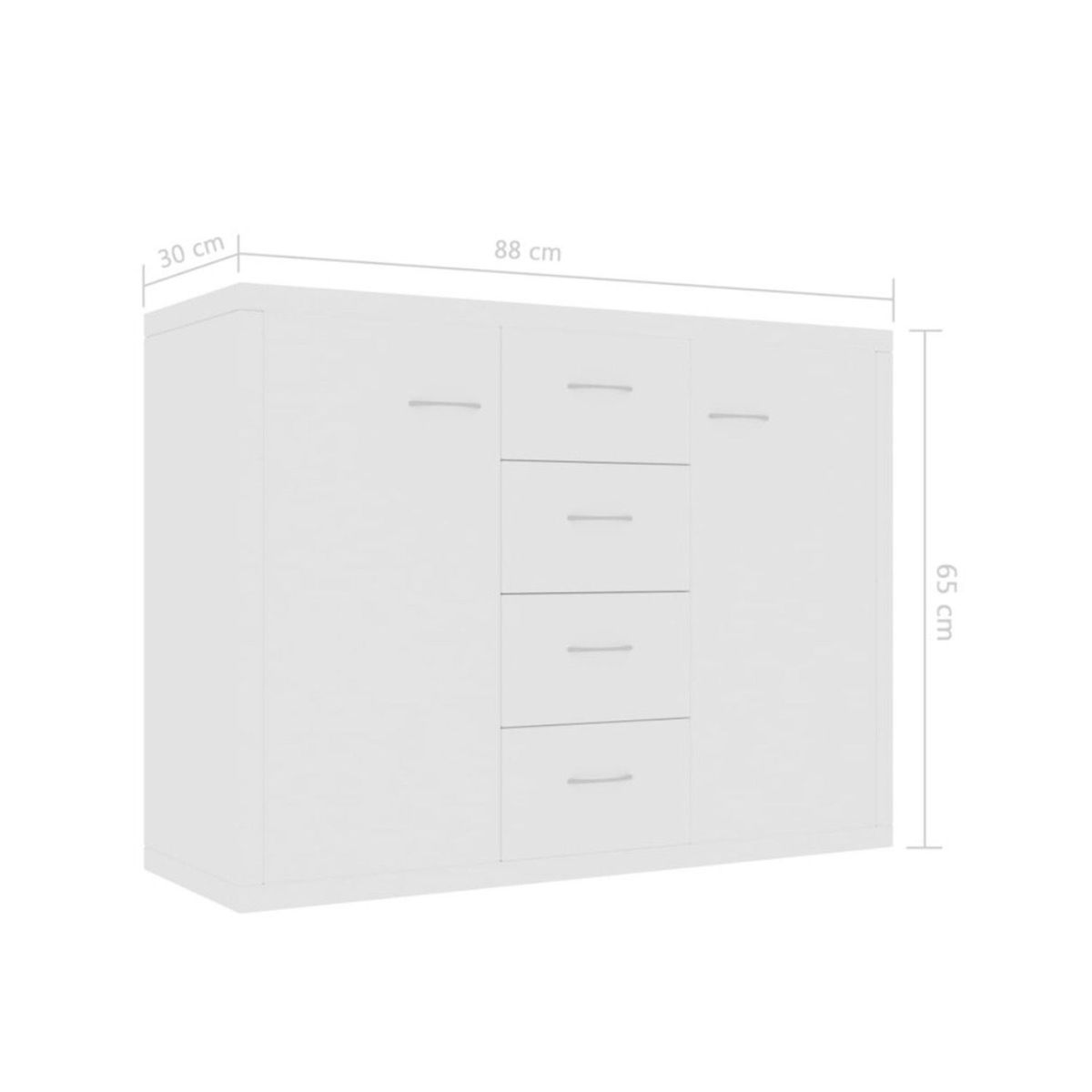 VENTITAS HOME - Aparador Moderno Liam Blanco