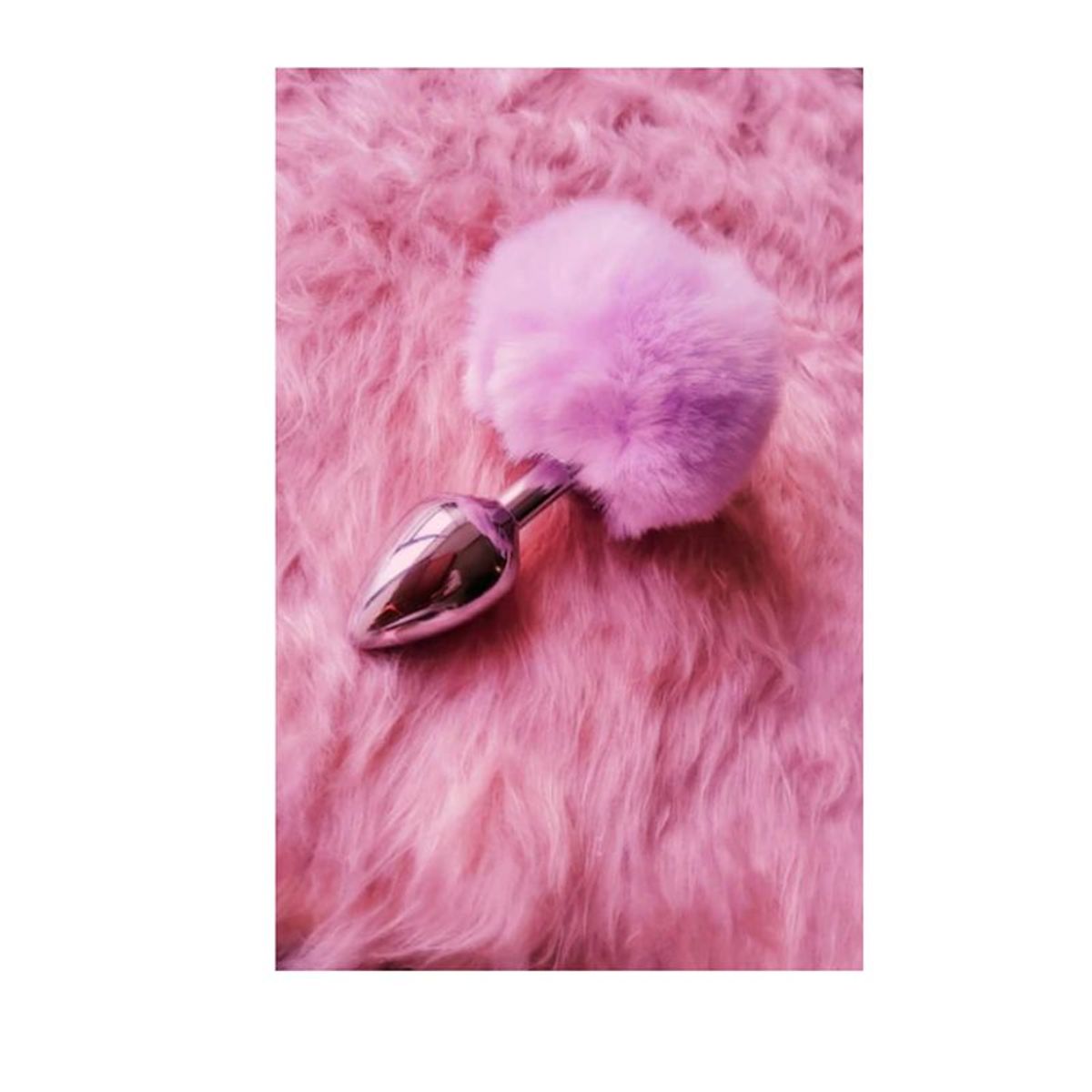 GENERICO - Plug Anal Cola Conejo Rosado Dilatador de Metal