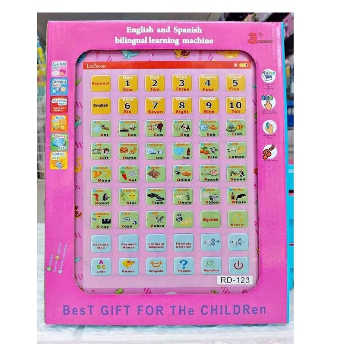 GENERICO - Tablet didáctica electrónica con inglés para niños