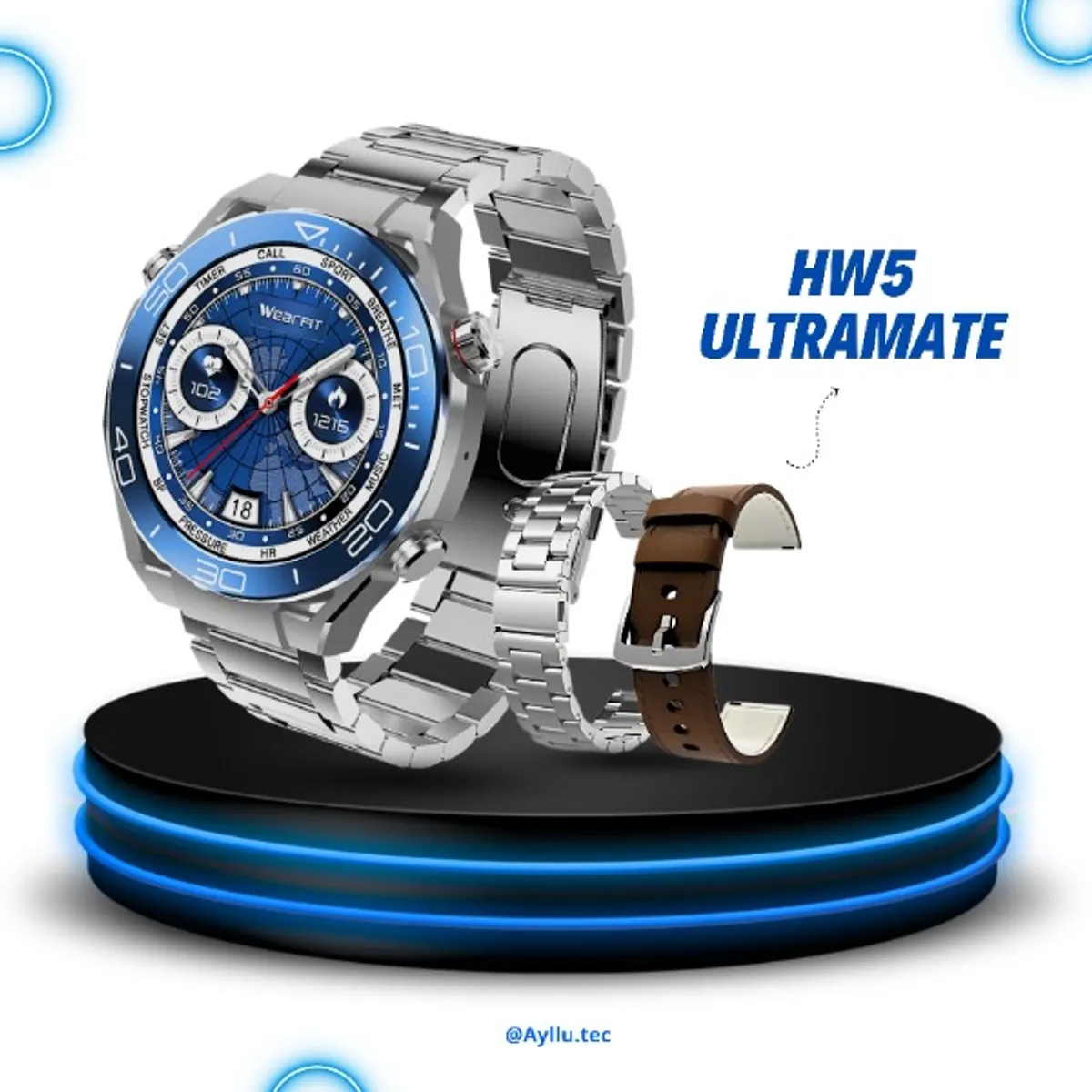 GENERICO - Smartwatch HW5 Ultimate 03 Correas pantalla Amoled