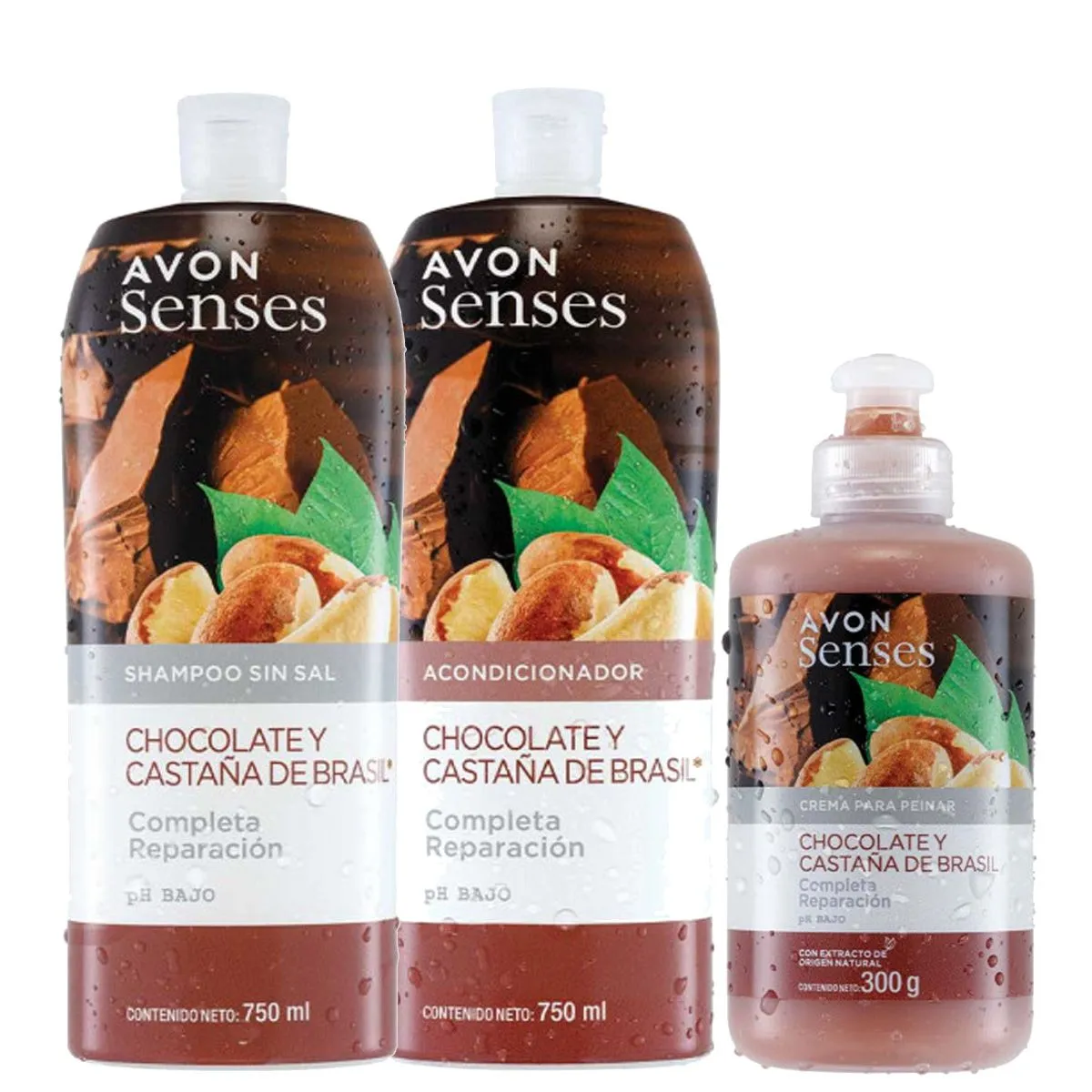 AVON - Chocolate y Castaña De Brasil Tratamiento Capilar x3 Avon Senses