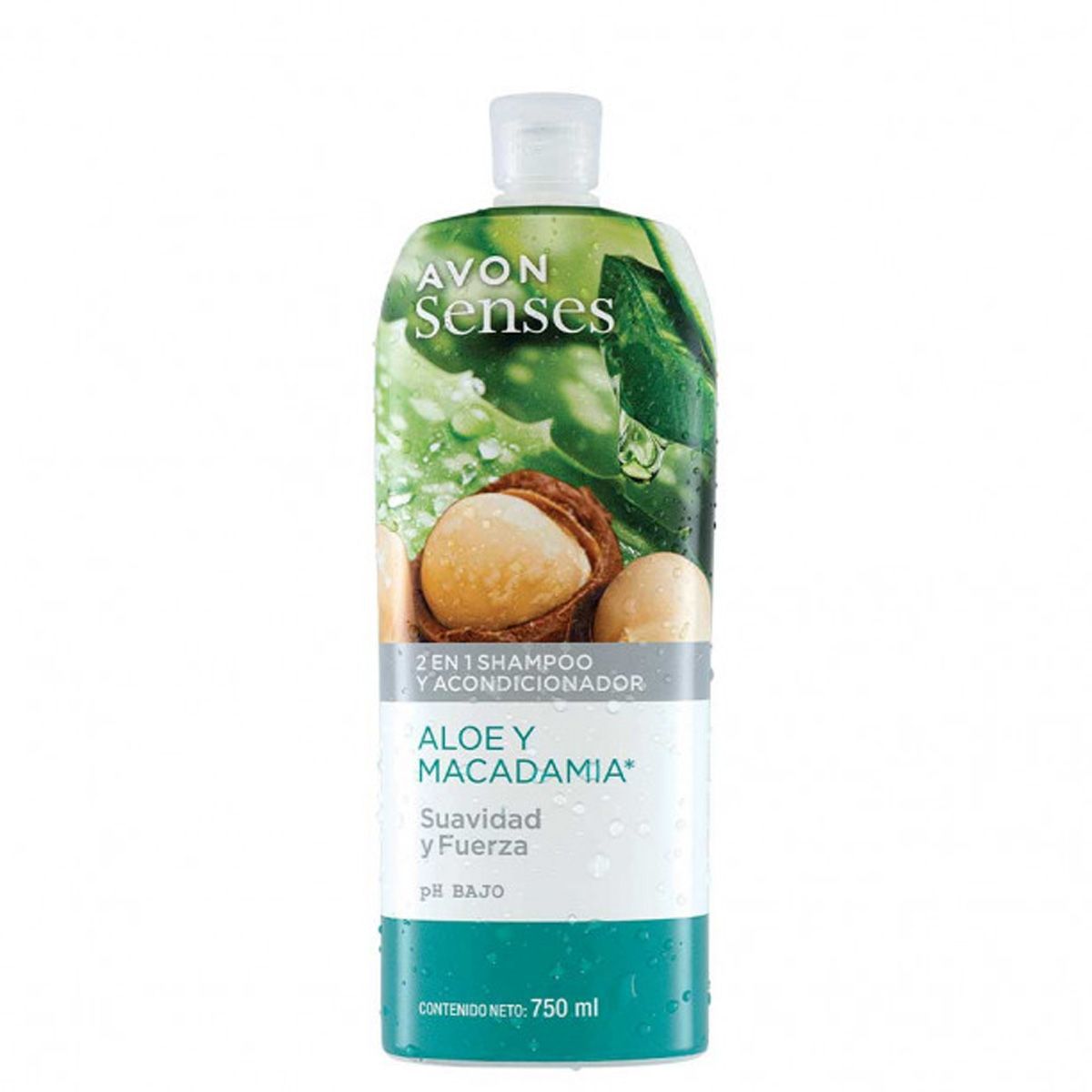 AVON - Shampoo y Acondicionador 2 En 1 Aloe y Macadamia Avon Senses