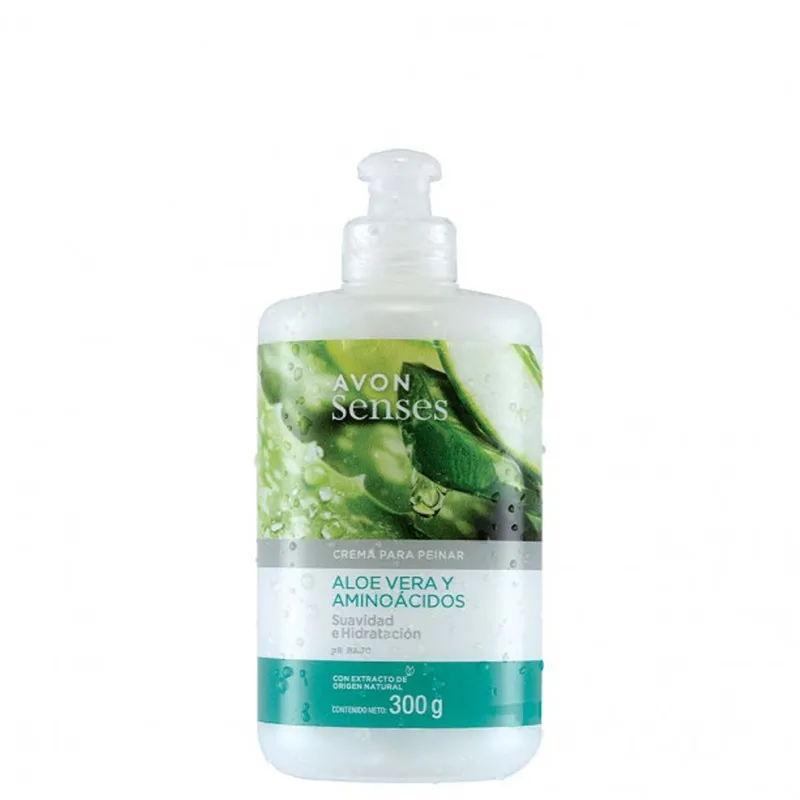 AVON - Crema Para Peinar Aloe Vera y Aminoácidos 300g Avon Senses