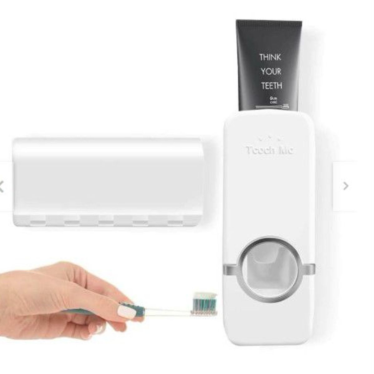 GENERICO - DISPENSADOR DE PASTA DENTAL PORTA CEPILLOS BAÑO ORGANIZADOR