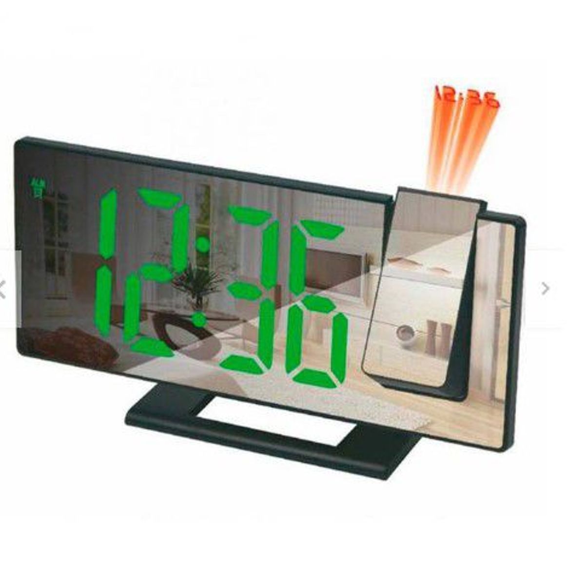 GENERICO - Reloj Proyector Digital LED Espejo Despertador