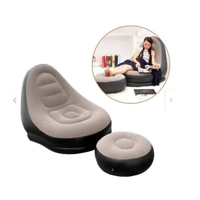 GENERICO - Sillon Inflable Puff Reclinable Comodo Portatil Posapies