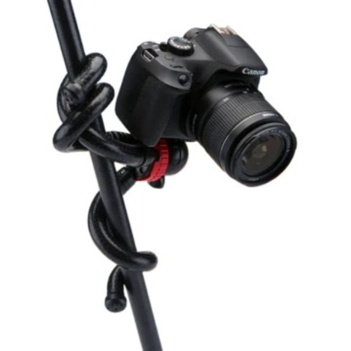 PREMIUM - Trípode Flexible Negro Para Cámara  Adaptador Para Celular