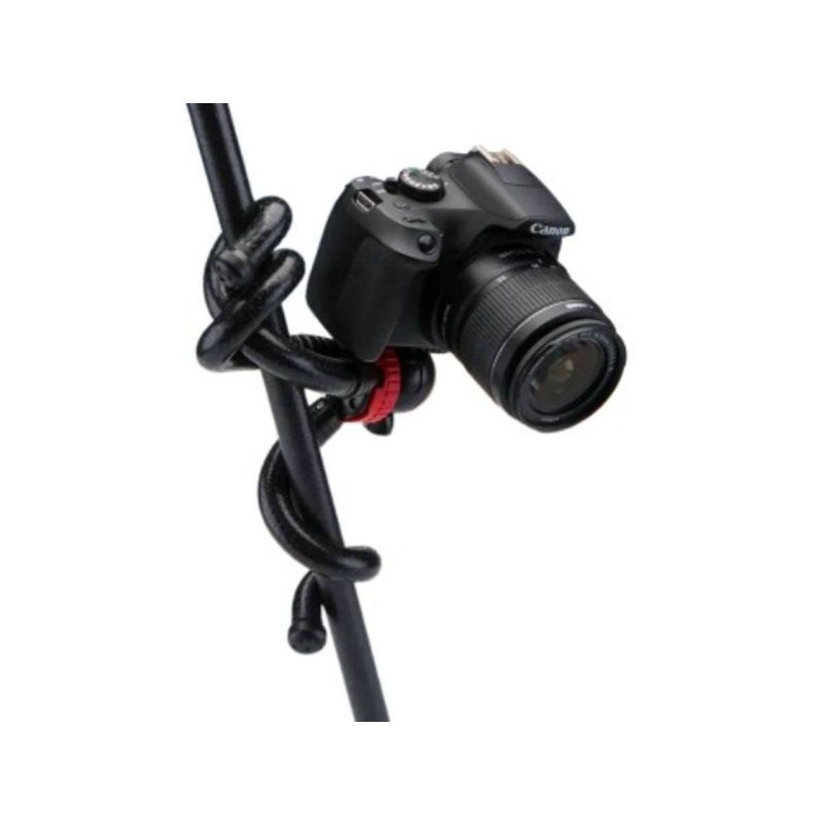 PREMIUM - Trípode Flexible Negro Para Cámara  Adaptador Para Celular