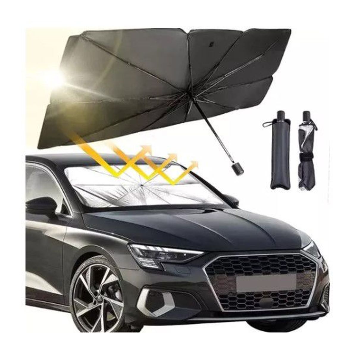 GENERICO - Parabrisa delantero de coche protección UV Plegable