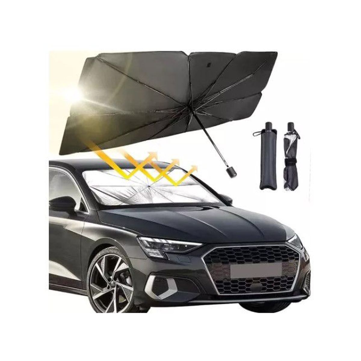 GENERICO - Parabrisa delantero de coche protección UV Plegable