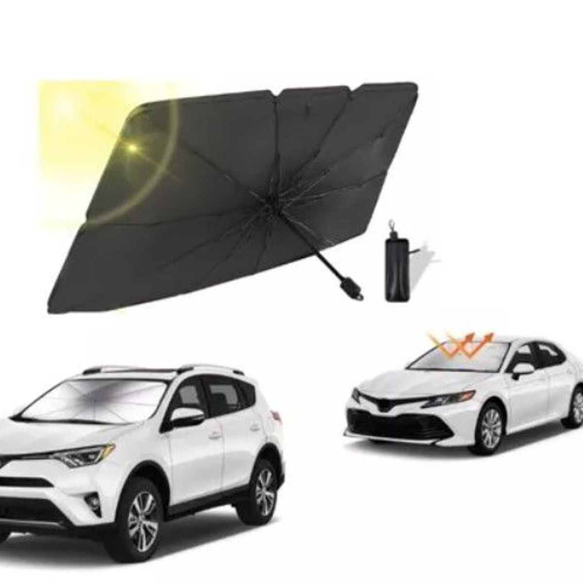 GENERICO - Parabrisa delantero de coche protección UV Plegable