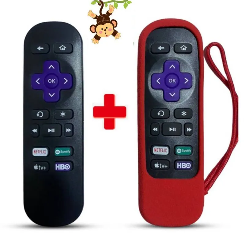 GENERICO - Control Remoto Roku Express Premiere  Funda Roja