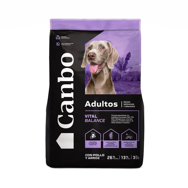 CANBO - Canbo Adultos Razas Medianas y Grandes Pollo y Arroz 15 Kg
