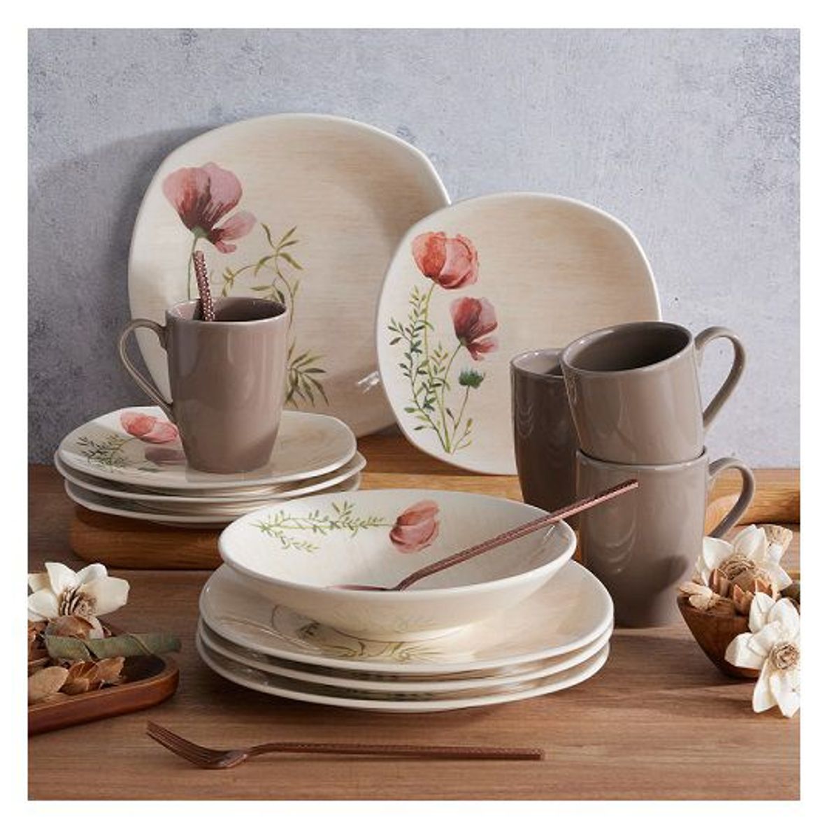 CORONA - Juego de Vajilla 16 Piezas Corona