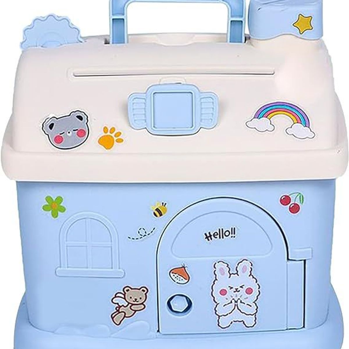 GENERICO - Alcancia Casita Kawaii Pequeña - Celeste