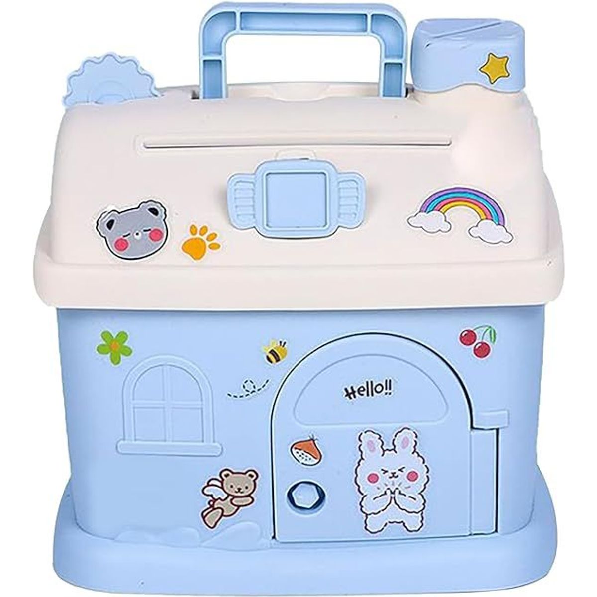 GENERICO - Alcancia Casita Kawaii Pequeña - Celeste